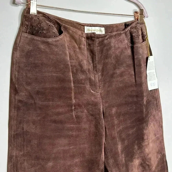 Margaret Godfrey Brown Genuine Leather Pants - Picture 5 of 14
